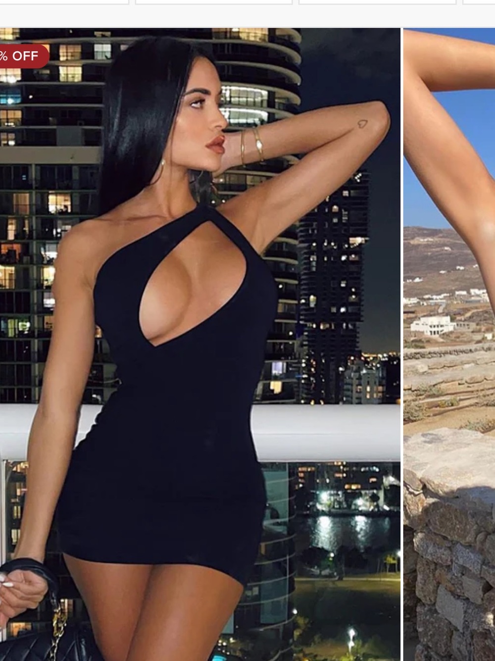 Fashion Nova Black One-Shoulder Cutout Bodycon Mini Dress